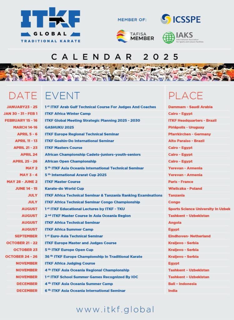 ITKF Calendar – 2025